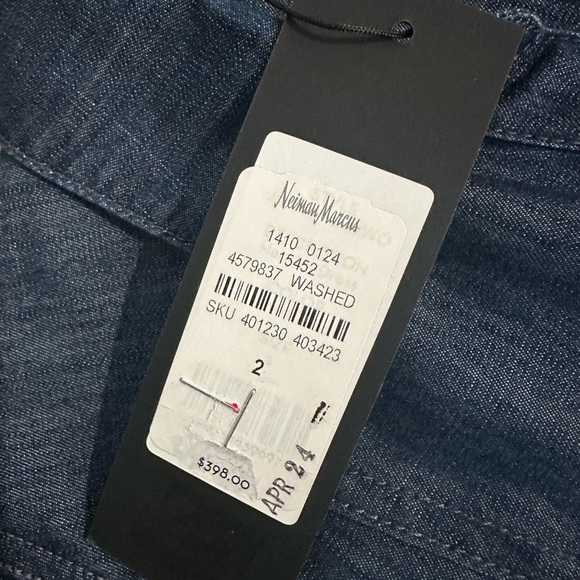 Veronica Beard Hensley Chambray Tie-Waist Shirtdress Size 2 - Picture 4 of 4